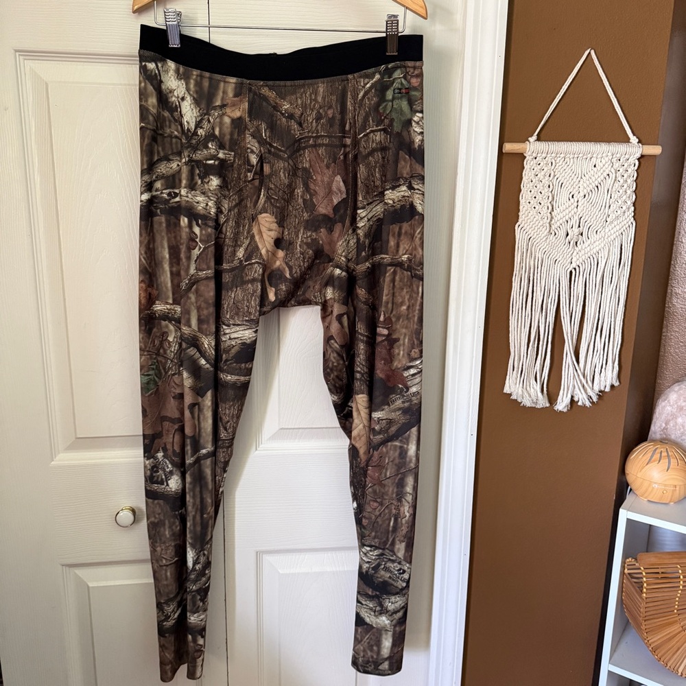 Russell Outdoors Mens Camo Print Full-Length Base Layer Leggings / Size M
